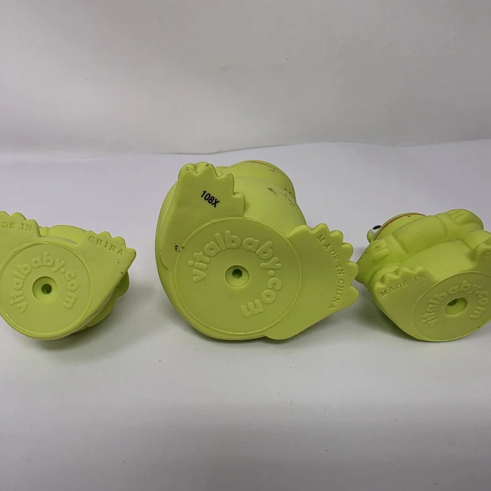 Vital Baby Rubber Frog Green Toys Lot of 3